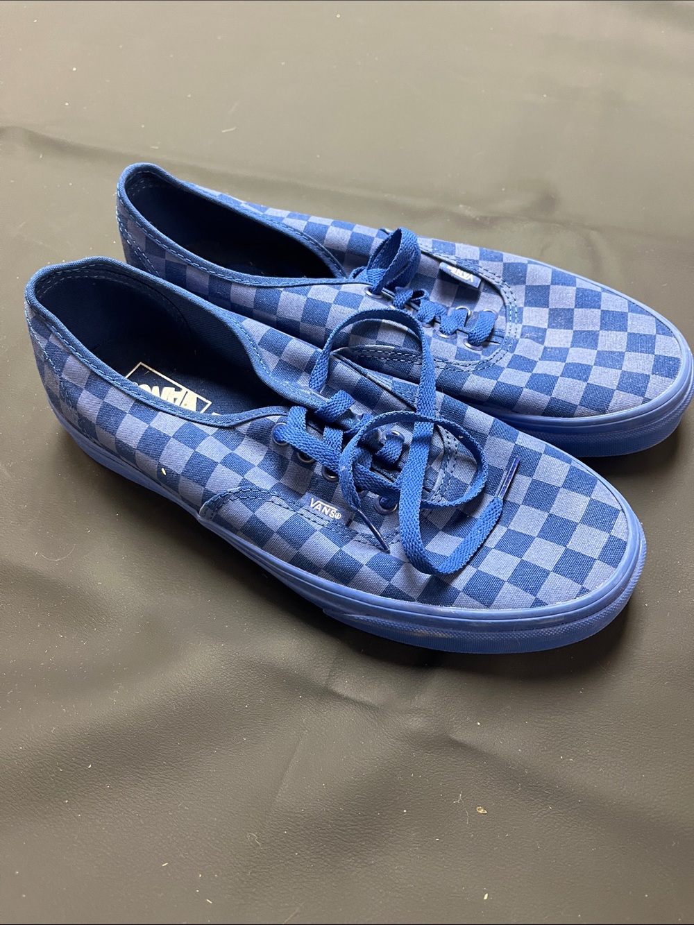 Vans Blue Checkerboard Low-Top Sneakers